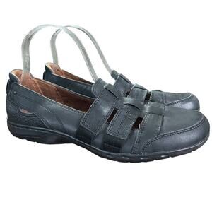 Cobb Hill Womens Womens Black Leather Loafers Flats Comfort Shoes Round Toe 10